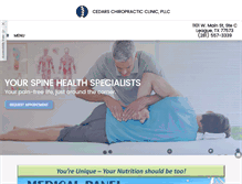 Tablet Screenshot of cedarschiropractic.com